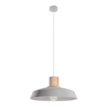 Chandelier on a string AFRA 1xE27/60W/230V grey/beech