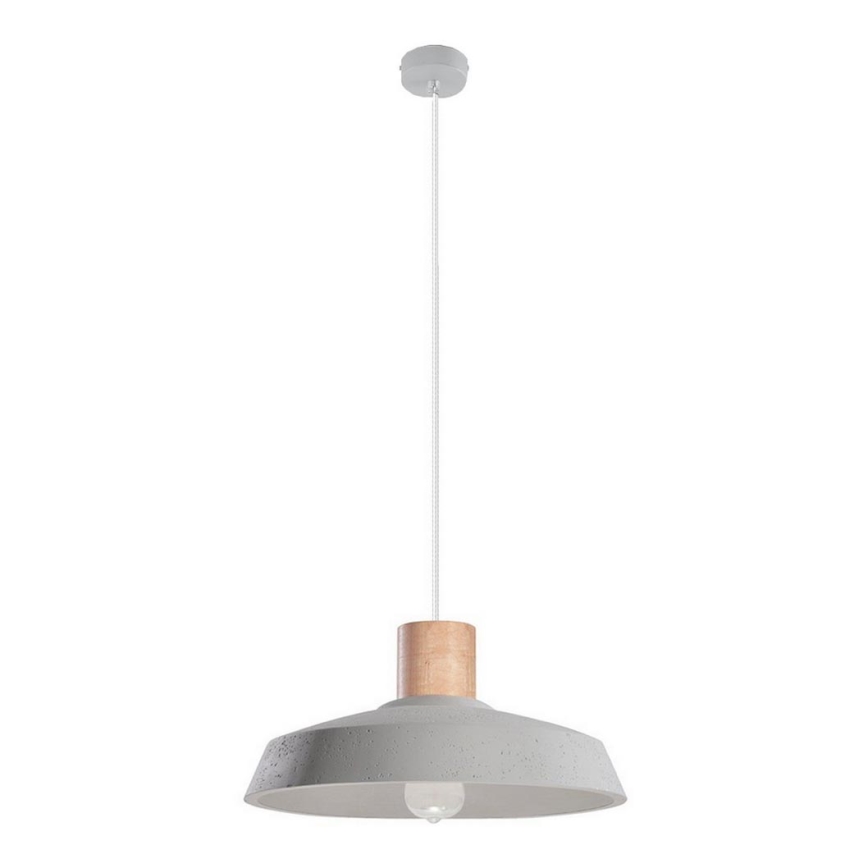 Chandelier on a string AFRA 1xE27/60W/230V grey/beech