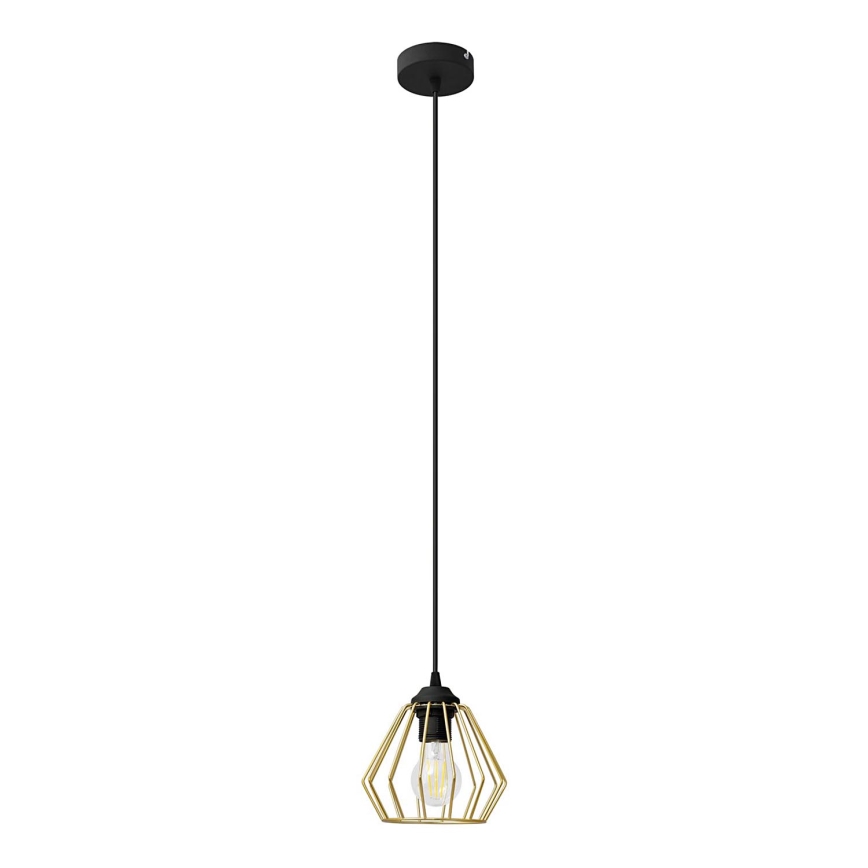 Chandelier on a string AGAT 1xE27/15W/230V gold/black