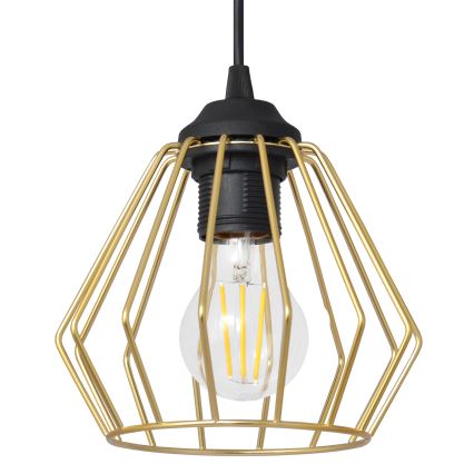 Chandelier on a string AGAT 1xE27/15W/230V gold/black