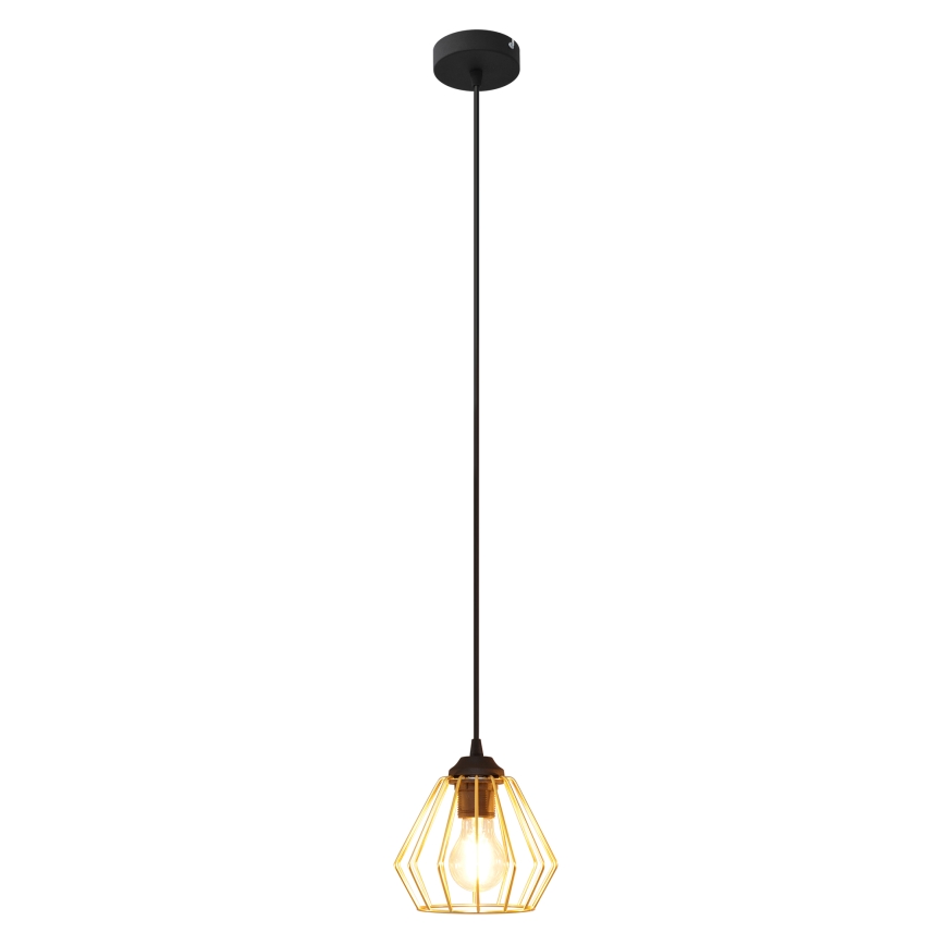Chandelier on a string AGAT 1xE27/15W/230V gold/black