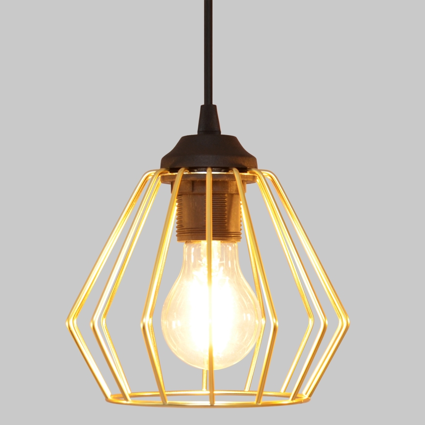 Chandelier on a string AGAT 1xE27/15W/230V gold/black
