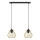 Chandelier on a string AGAT 2xE27/15W/230V gold/black