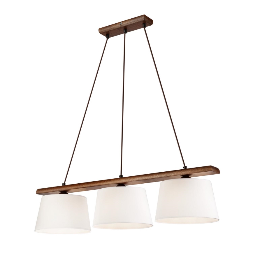 Chandelier on a string AIDA 3xE27/60W/230V walnut