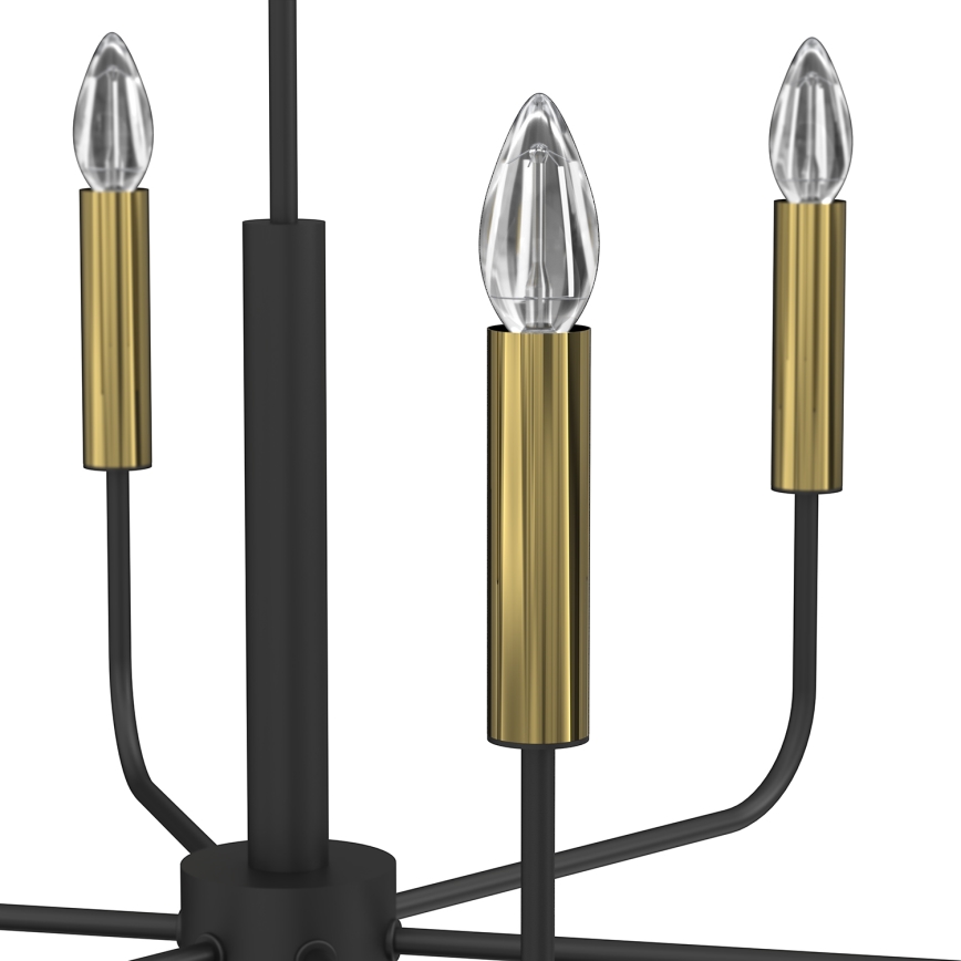 Chandelier on a string AKASYA 6xE14/15W/230V black/gold