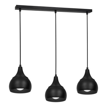 Chandelier on a string AKTAN 3xE27/60W/230V black
