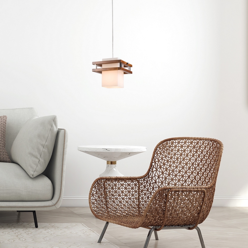 Chandelier on a string ALAN 1xE27/60W/230V beech