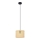 Chandelier on a string ALBA 1xE27/15W/230V d. 20 cm rattan/black