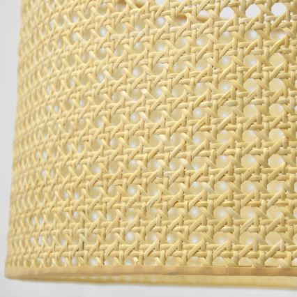Chandelier on a string ALBA 1xE27/15W/230V d. 20 cm rattan/black