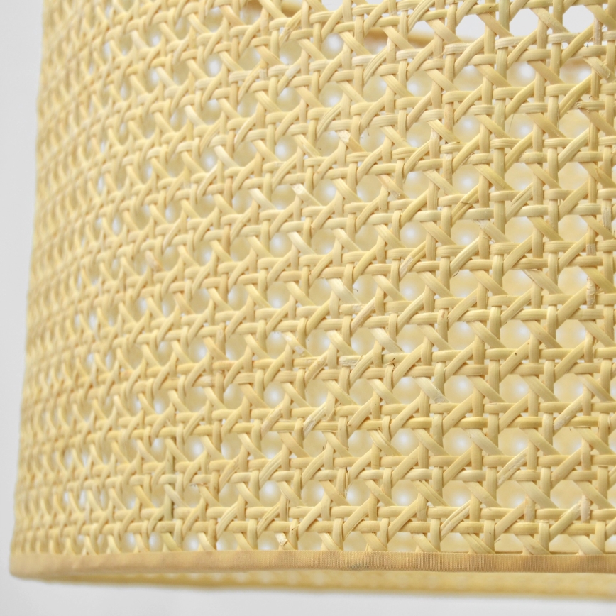 Chandelier on a string ALBA 1xE27/15W/230V d. 20 cm rattan/black