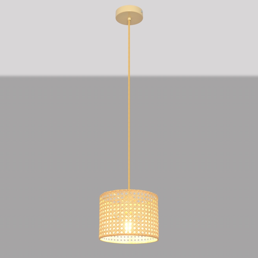 Chandelier on a string ALBA 1xE27/15W/230V d. 20 cm rattan