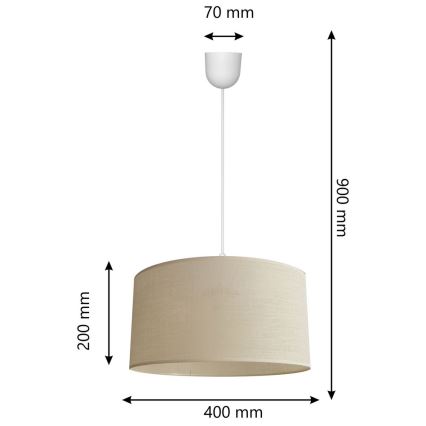 Chandelier on a string ALBA 1xE27/15W/230V d. 40 cm beige