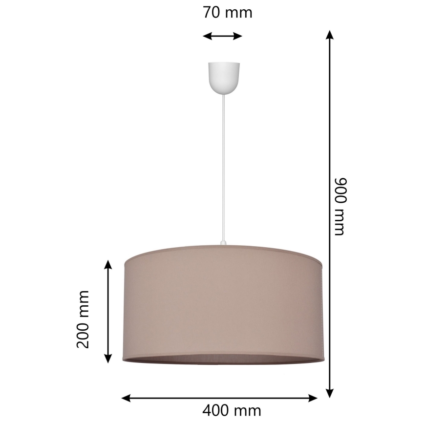 Chandelier on a string ALBA 1xE27/15W/230V d. 40 cm beige
