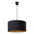 Chandelier on a string ALBA 1xE27/15W/230V d. 40 cm black/gold