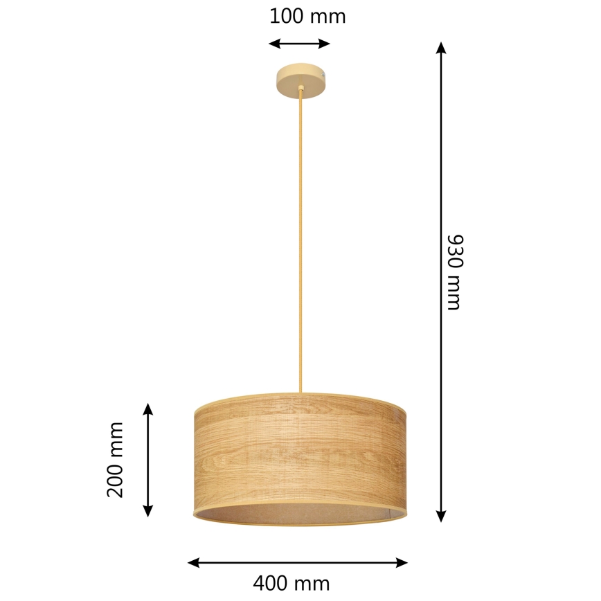 Chandelier on a string ALBA 1xE27/15W/230V d. 40 cm brown