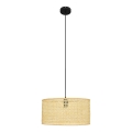 Chandelier on a string ALBA 1xE27/15W/230V d. 40 cm rattan/black