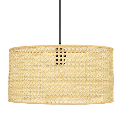 Chandelier on a string ALBA 1xE27/15W/230V d. 40 cm rattan/black