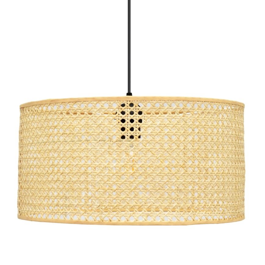 Chandelier on a string ALBA 1xE27/15W/230V d. 40 cm rattan/black