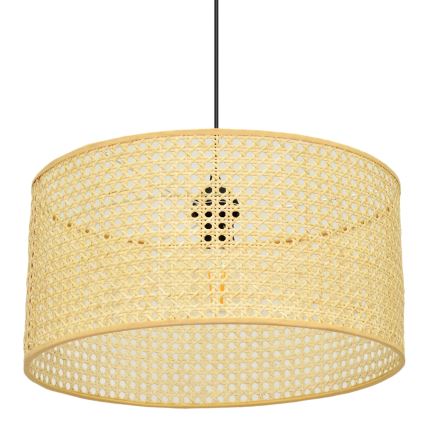 Chandelier on a string ALBA 1xE27/15W/230V d. 40 cm rattan/black