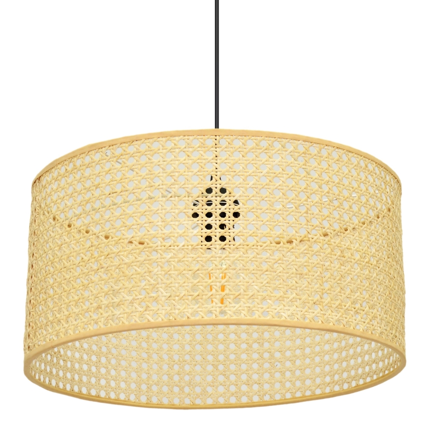 Chandelier on a string ALBA 1xE27/15W/230V d. 40 cm rattan/black
