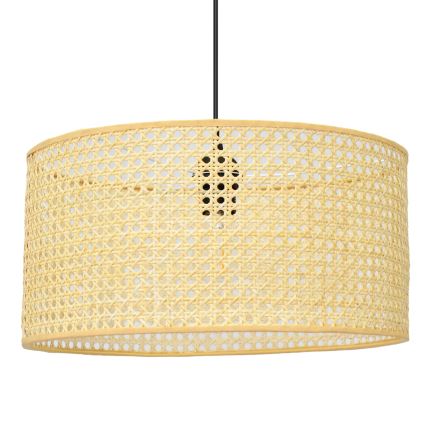 Chandelier on a string ALBA 1xE27/15W/230V d. 40 cm rattan/black
