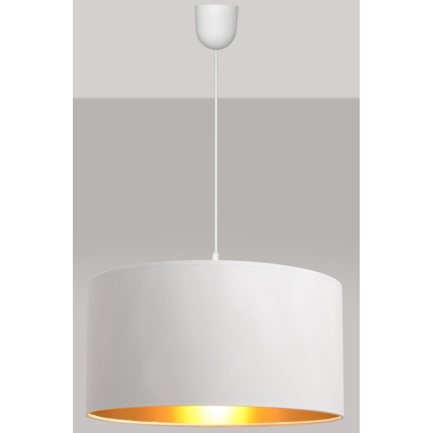 Chandelier on a string ALBA 1xE27/15W/230V d. 40 cm white/gold