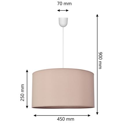 Chandelier on a string ALBA 1xE27/15W/230V d. 45 cm beige