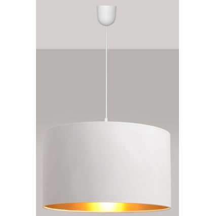 Chandelier on a string ALBA 1xE27/15W/230V d. 45 cm white/gold