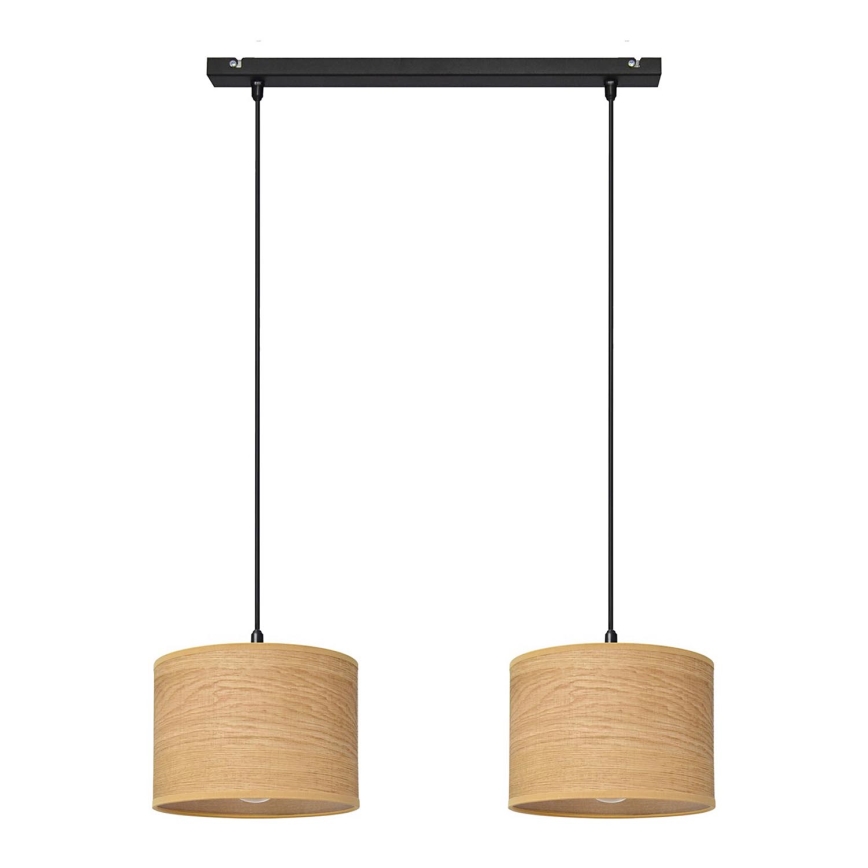 Chandelier on a string ALBA 2xE27/15W/230V brown/black