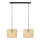 Chandelier on a string ALBA 2xE27/15W/230V rattan/black