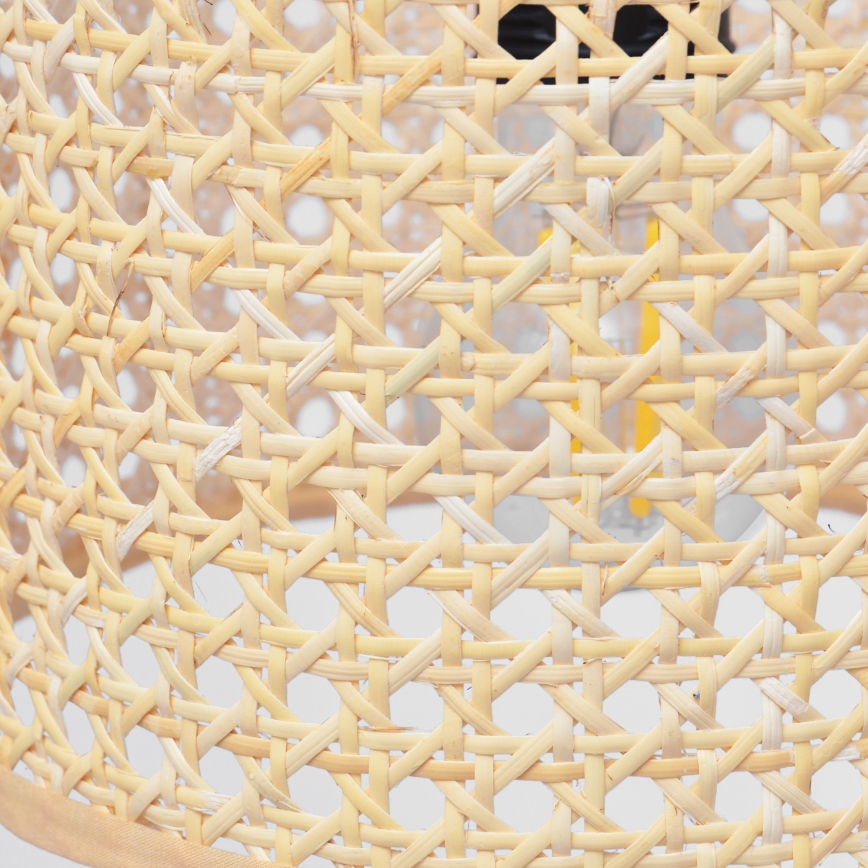 Chandelier on a string ALBA 2xE27/15W/230V rattan/black