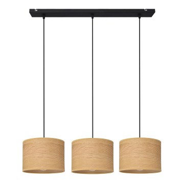 Chandelier on a string ALBA 3xE27/15W/230V brown/black