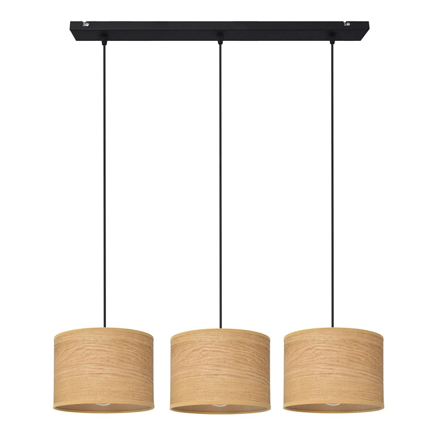 Chandelier on a string ALBA 3xE27/15W/230V brown/black