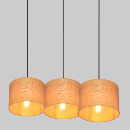 Chandelier on a string ALBA 3xE27/15W/230V brown/black