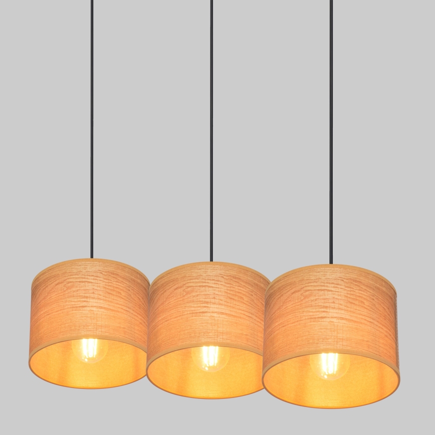 Chandelier on a string ALBA 3xE27/15W/230V brown/black