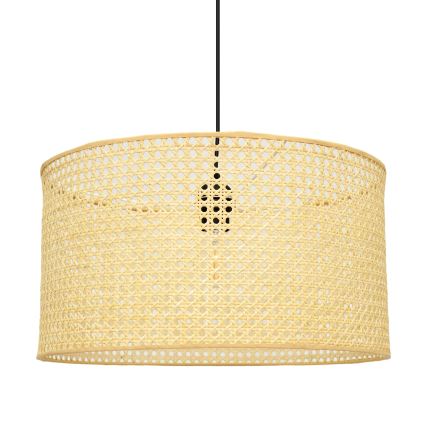 Chandelier on a string ALBA 3xE27/15W/230V rattan/black