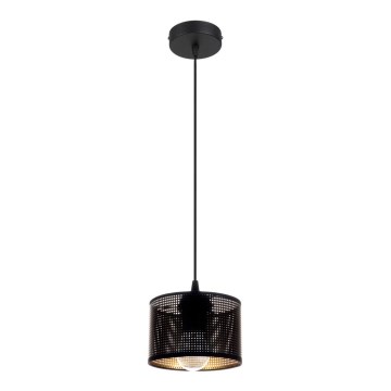 Chandelier on a string ALDO 1xE27/60W/230V d. 15 cm black