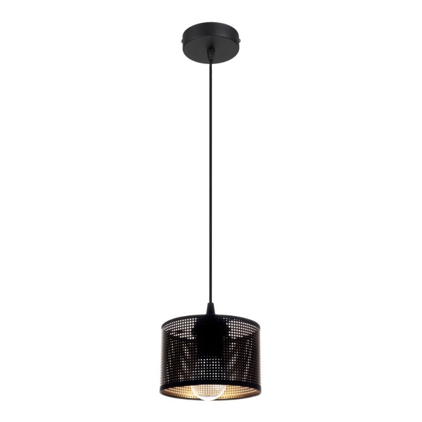 Chandelier on a string ALDO 1xE27/60W/230V d. 15 cm black
