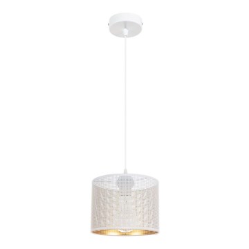 Chandelier on a string ALDO 1xE27/60W/230V d. 20 cm white