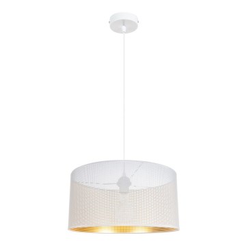 Chandelier on a string ALDO 1xE27/60W/230V d. 40 cm white