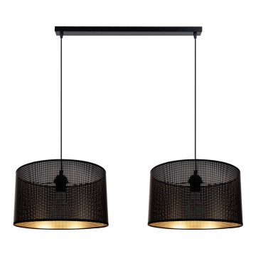 Chandelier on a string ALDO 2xE27/60W/230V black