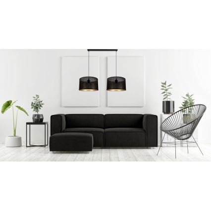 Chandelier on a string ALDO 2xE27/60W/230V black