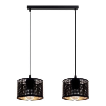 Chandelier on a string ALDO 2xE27/60W/230V black