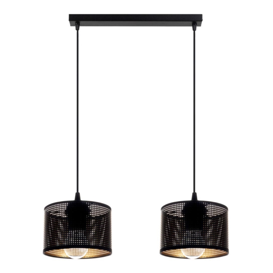 Chandelier on a string ALDO 2xE27/60W/230V black