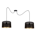 Chandelier on a string ALDO 2xE27/60W/230V spider black