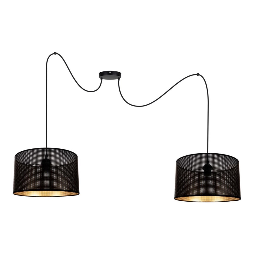Chandelier on a string ALDO 2xE27/60W/230V spider black