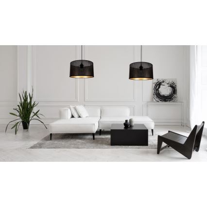 Chandelier on a string ALDO 2xE27/60W/230V spider black