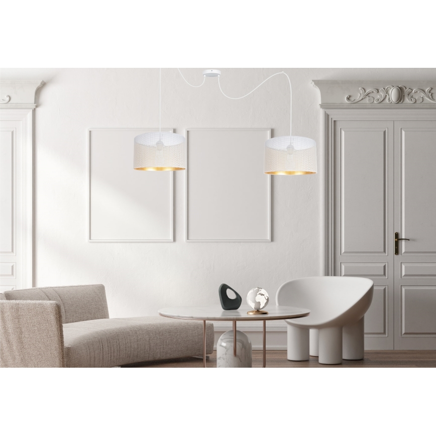 Chandelier on a string ALDO 2xE27/60W/230V spider white