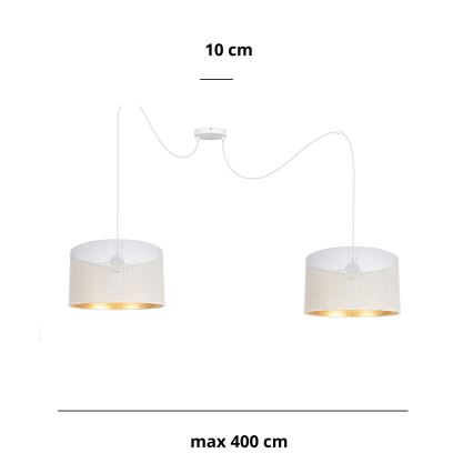 Chandelier on a string ALDO 2xE27/60W/230V spider white