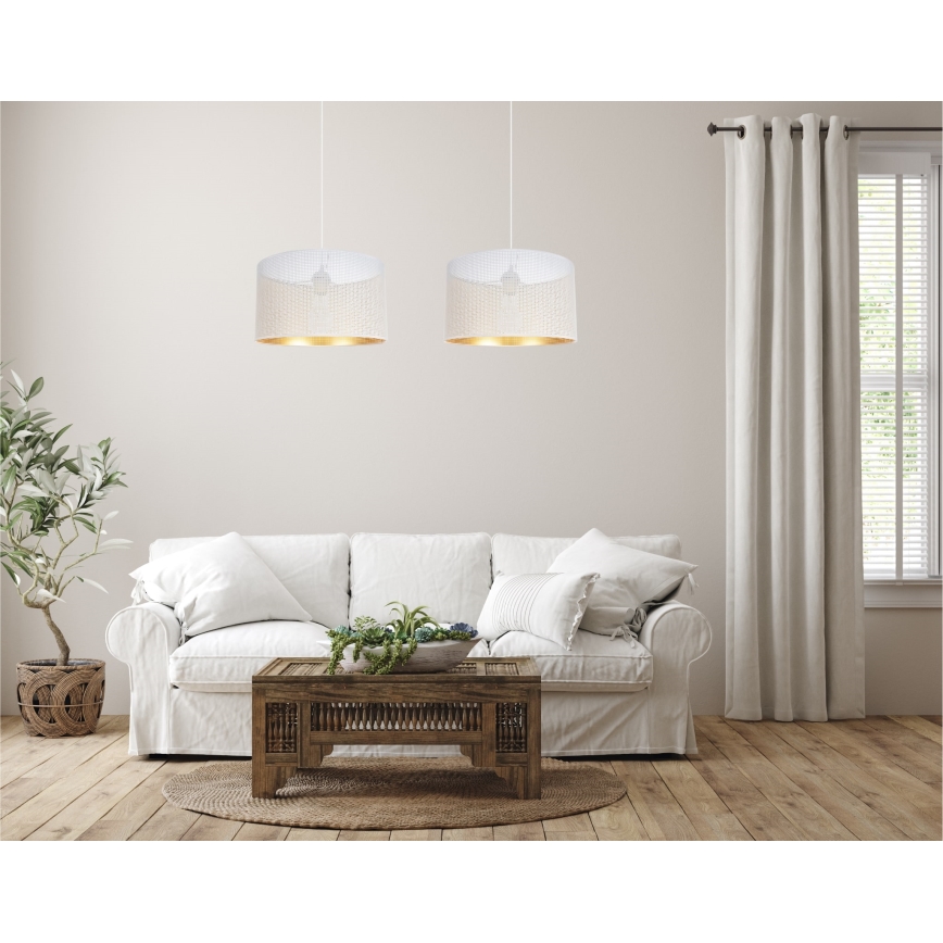 Chandelier on a string ALDO 2xE27/60W/230V white